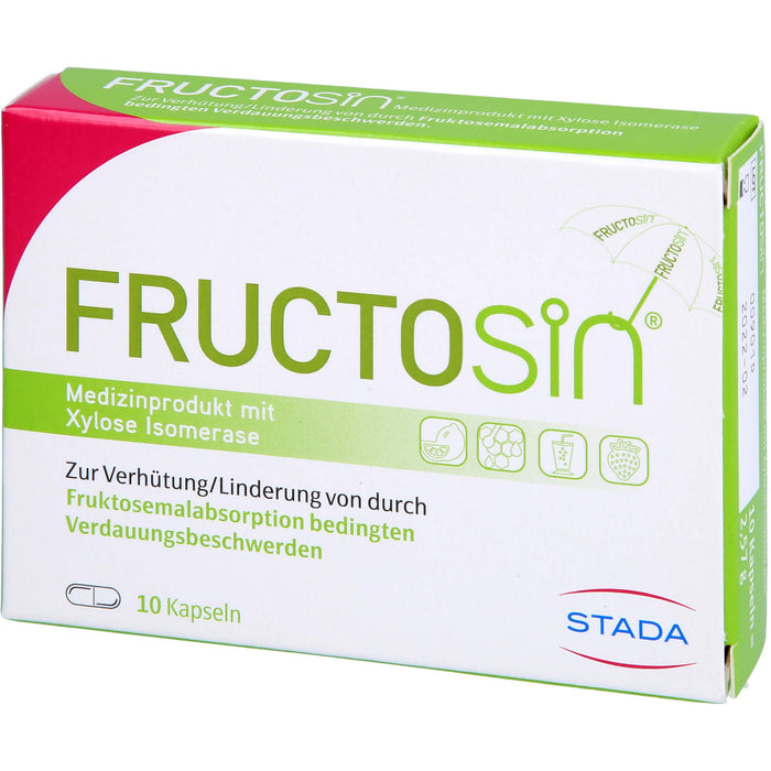 FRUCTOSiN Kapseln zur Linderung von durch Fruktosemalabsorption bedingten Verdauungsbeschwerden, 10 pc Capsules