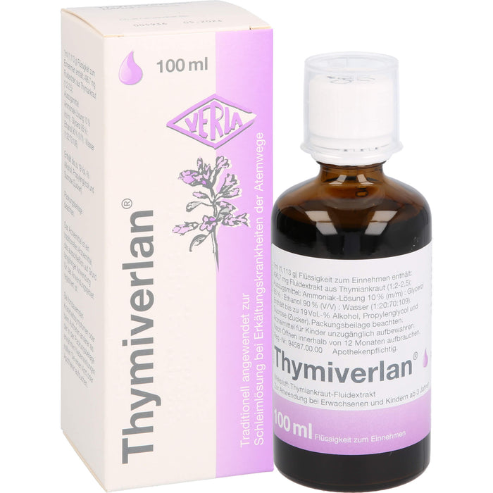 Thymiverlan, Flüssigkeit zum Einnehmen, 100 ml Solution