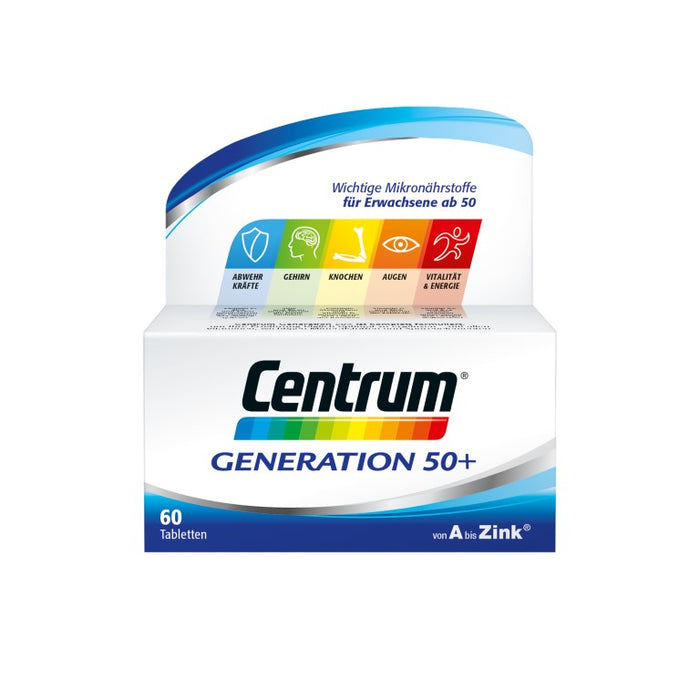 Centrum Generation 50+ Tabletten, 60 pc Tablettes