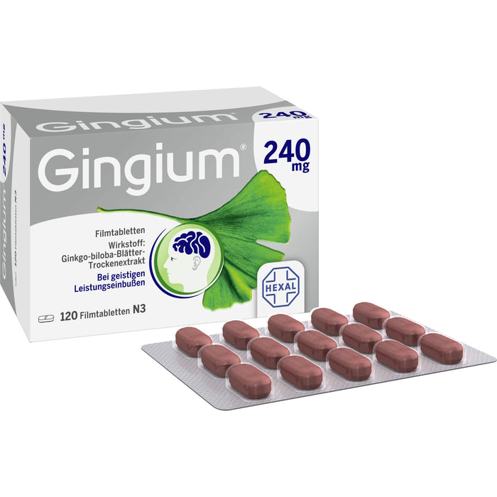 Gingium 240 mg Filmtabletten, 120 pcs. Tablets