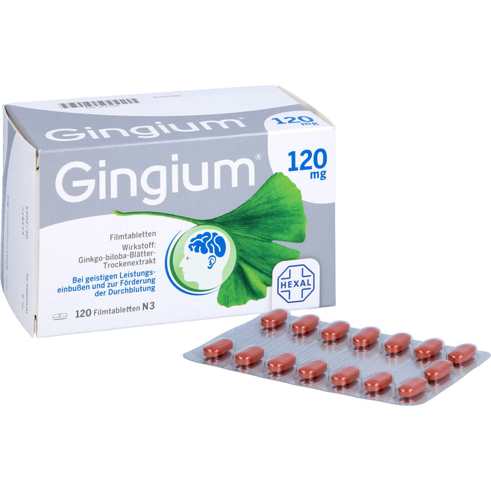 Gingium 120 mg Filmtabletten, 120 pc Tablettes