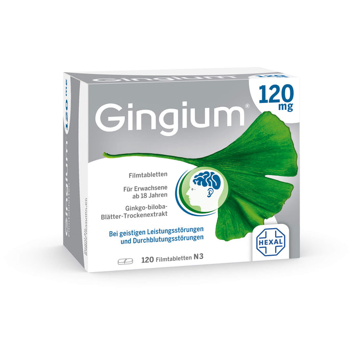 Gingium 120 mg Filmtabletten, 120 pc Tablettes