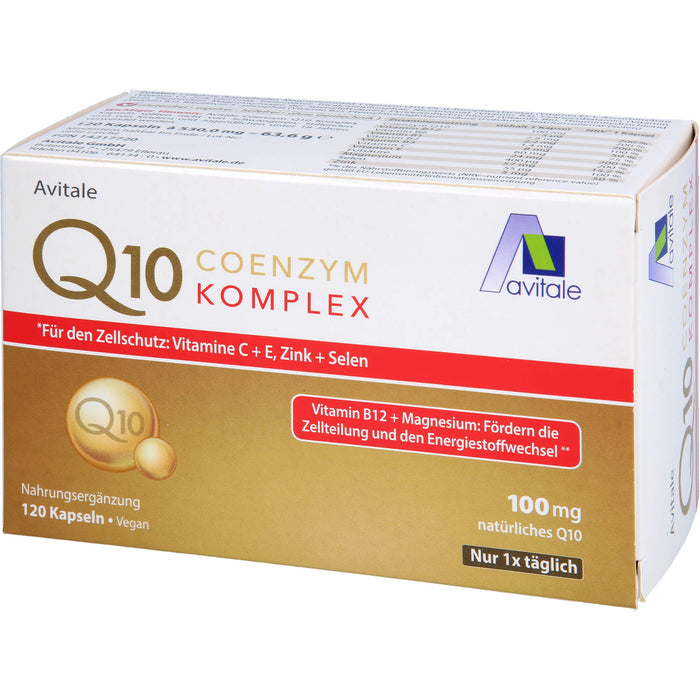 Avitale Q10 Coenzym Komplex Kapseln, 120 pcs. Capsules