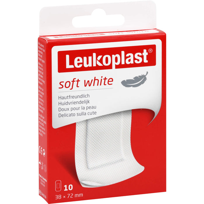 LEUKOPLAST SOFT WHITE 38X72MM, 10 St PFL