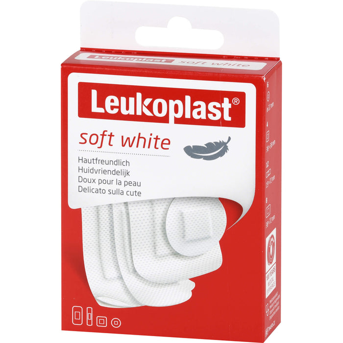 LEUKOPLAST SOFT WHITE19X72MM D25MM 38X72MM 38X38MM, 30 St PFL