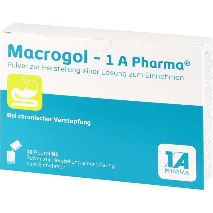 Macrogol - 1 A Pharma Pulver bei chronischer Verstopfung, 10 pcs. Sachets