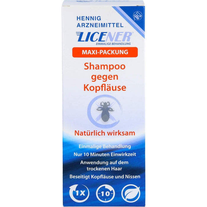 LICENER Maxi-Packung Shampoo gegen Kopfläuse und Nissen, 200 ml Shampoing