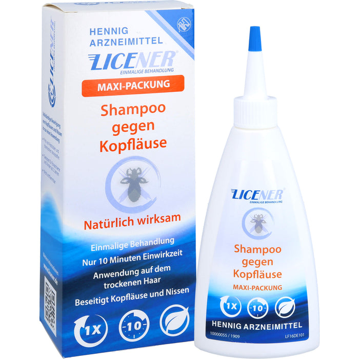 LICENER Maxi-Packung Shampoo gegen Kopfläuse und Nissen, 200 ml Shampoo