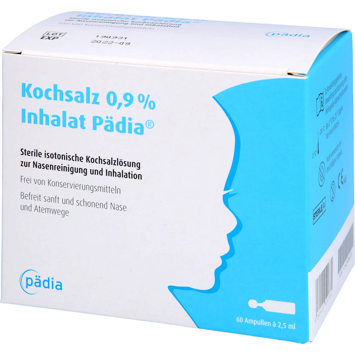 Kochsalz 0,9 % Inhalat Pädia, 60 St. Ampullen