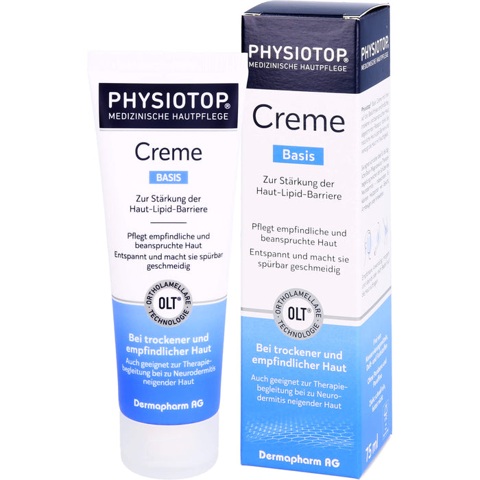 Physiotop Basis Creme zur Stärkung der Haut-Lipid-Barriere pflegt beanspruchte und empfindliche Haut, 75 ml Cream