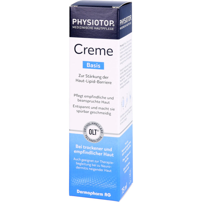 Physiotop Basis Creme zur Stärkung der Haut-Lipid-Barriere pflegt beanspruchte und empfindliche Haut, 75 ml Creme