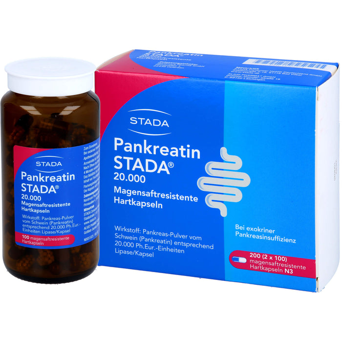 Pankreatin STADA 20.000, Magensaftresistente Hartkapseln, 200 St HKM