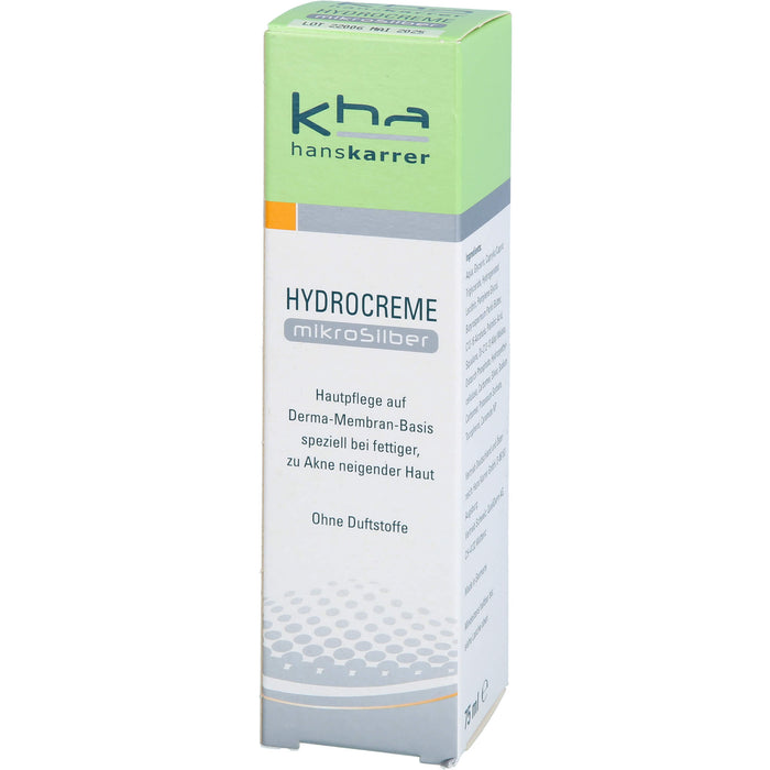 Hans Karrer Hydrocreme Mikrosilber bei normaler bis fettiger Haut, 75 ml Creme