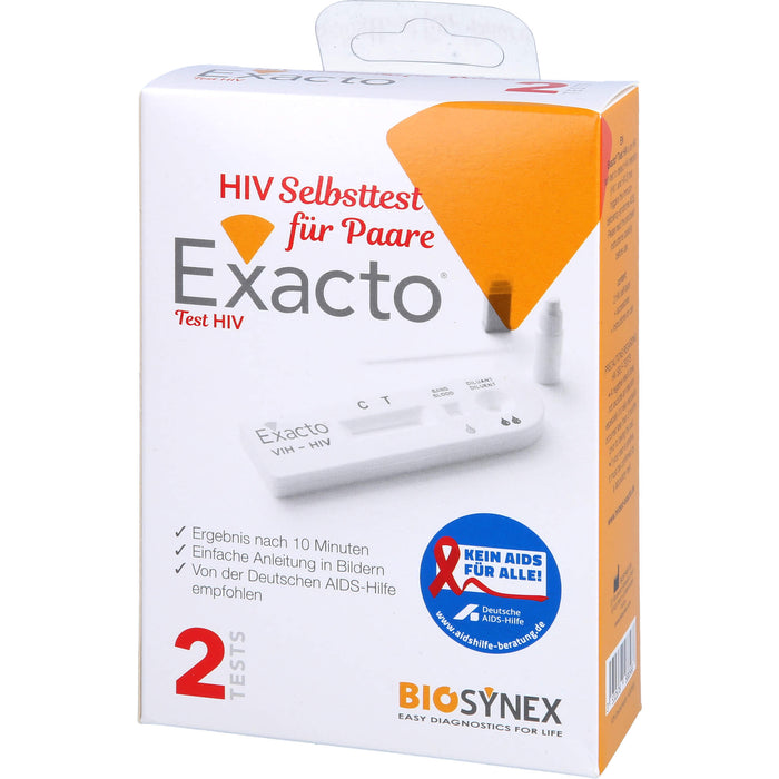 BIOSYNEX Exacto HIV Selbsttest für Paare, 2 pcs. Test