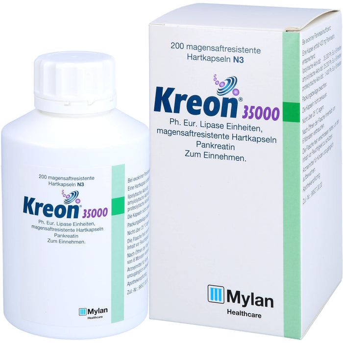 Kreon 35 000 Ph.Eur. Lipase Einheiten, magensaftresistente Hartkapseln, 200 pcs. Capsules