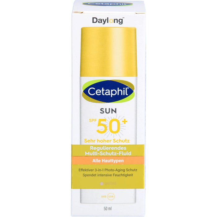 Cetaphil sun Daylong SPF 50+ Multi-Schutz-Fluid Gesicht getönt, 50 ml Lotion