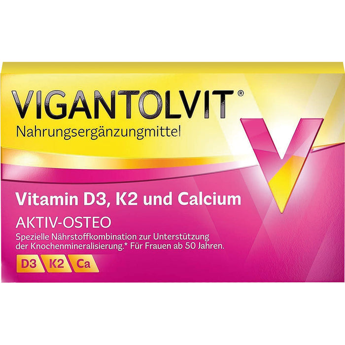 VIGANTOLVIT Vitamin D3, K2 und Calcium Aktiv-Osteo Tabletten, 30 pcs. Tablets