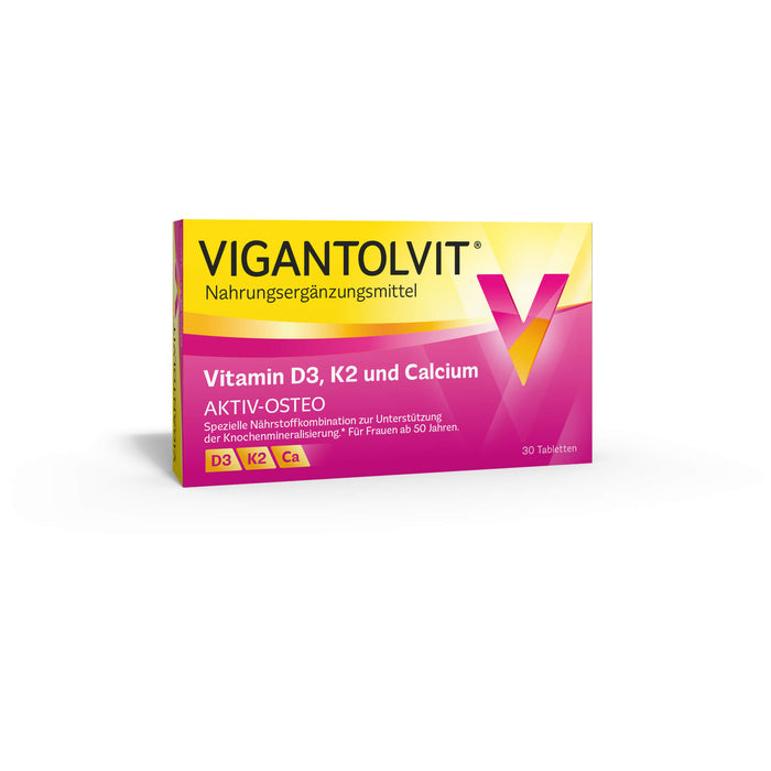 VIGANTOLVIT Vitamin D3, K2 und Calcium Aktiv-Osteo Tabletten, 30 pcs. Tablets