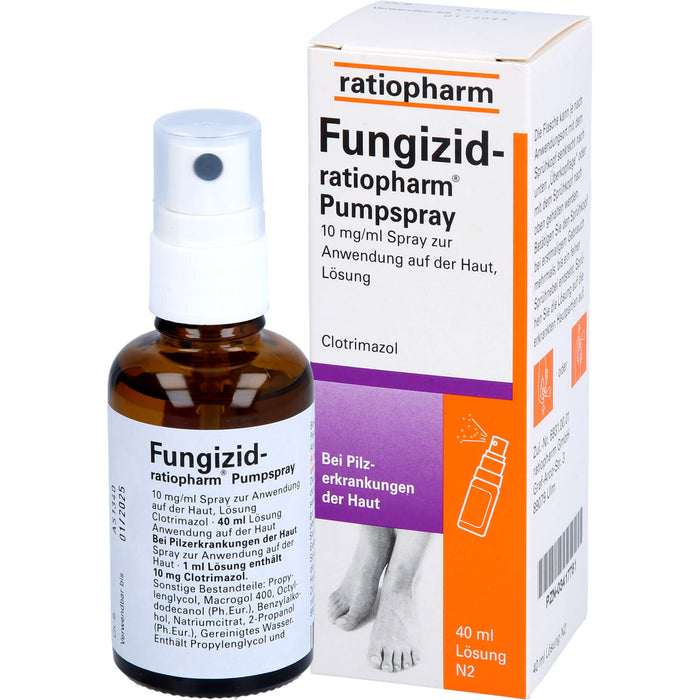 Fungizid-ratiopharm Pumpspray bei Pilzerkrankungen der Haut, 40 ml Solution