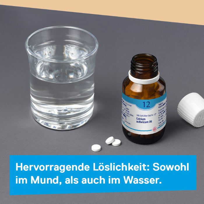 DHU Schüßler-Salz Nr. 12 Calcium sulfuricum D12 – Das Mineralsalz der Gelenke – das Original – umweltfreundlich im Arzneiglas, 420 pc Tablettes