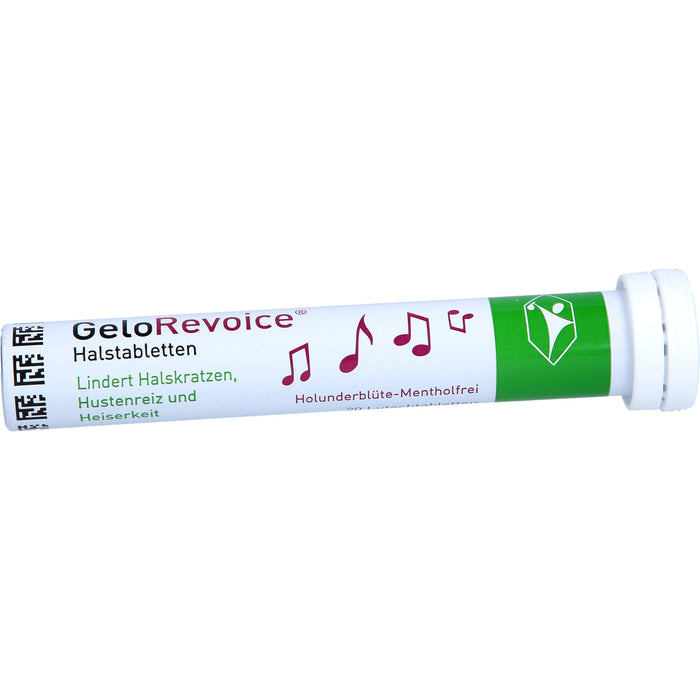 GeloRevoice Halstabletten Holunderblüte-Mentholfrei, 20 pcs. Tablets