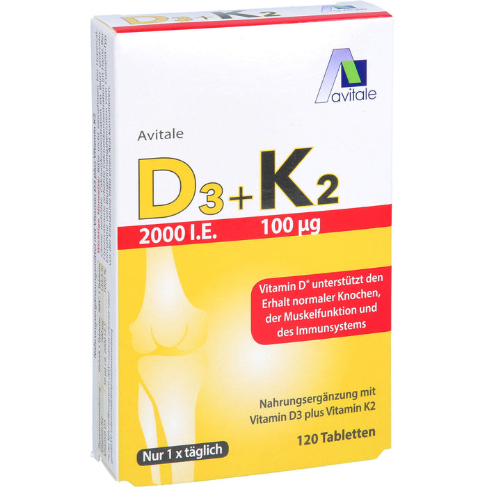 D3+K2 2000 I.E.+100ug Tabletten, 120 St TAB