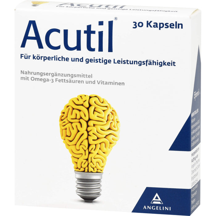 Acutil Kapseln für körperliche und geistige Leistungsfähigkeit, 30 pc Capsules