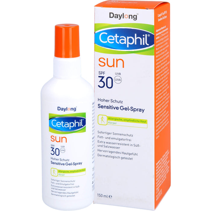 CETAPHIL SUN Sensitive Gel-Spray SPF 30 extra-leichter, fettfreier Sonnenschutz, 150 ml Solution