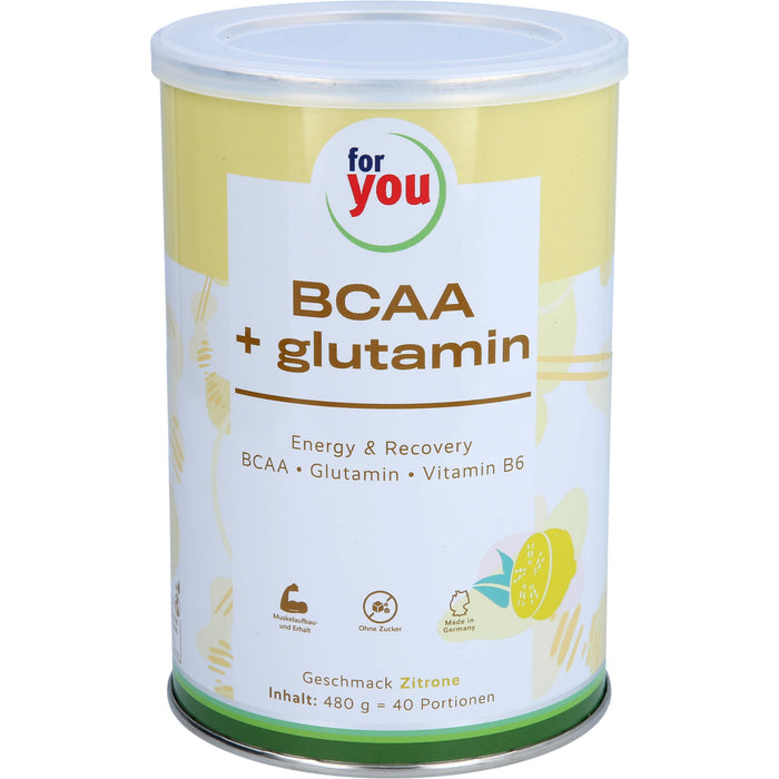 for you BCAA + glutamin Energy & Recovery Zitrone, 480 g PUL