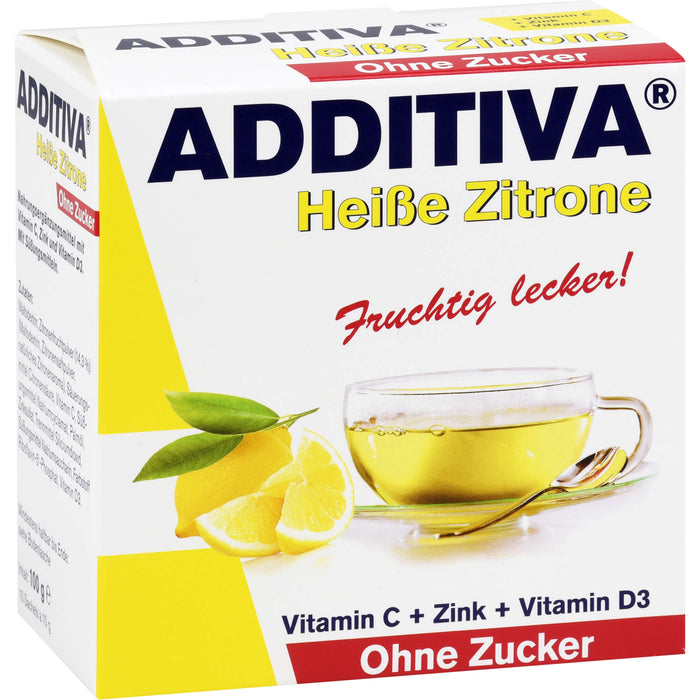 ADDITIVA Heiße Zitrone ohne Zucker Pulver, 10 pc Sachets