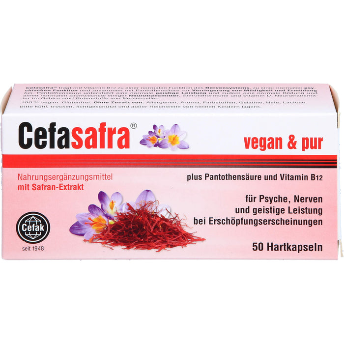 Cefasafra Kapseln für Psyche, Nerven und geistige Leistung, 50 pc Capsules