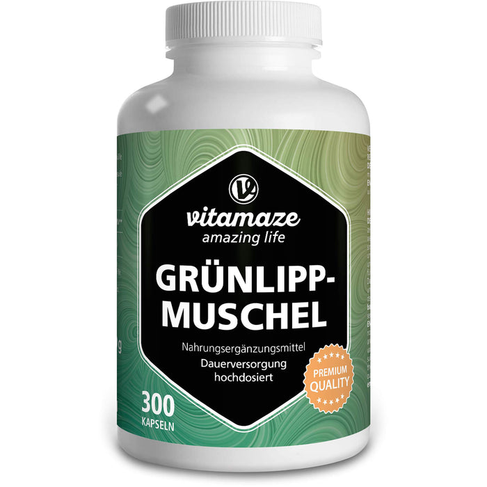 vitamaze Grünlippmuschel hochdosiert Kapseln, 300 pcs. Capsules