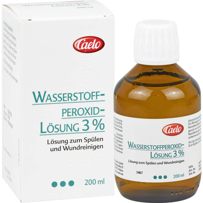 Caelo Wasserstoffperoxid 3 % Lösung Standard Zulassung, 200 ml Solution