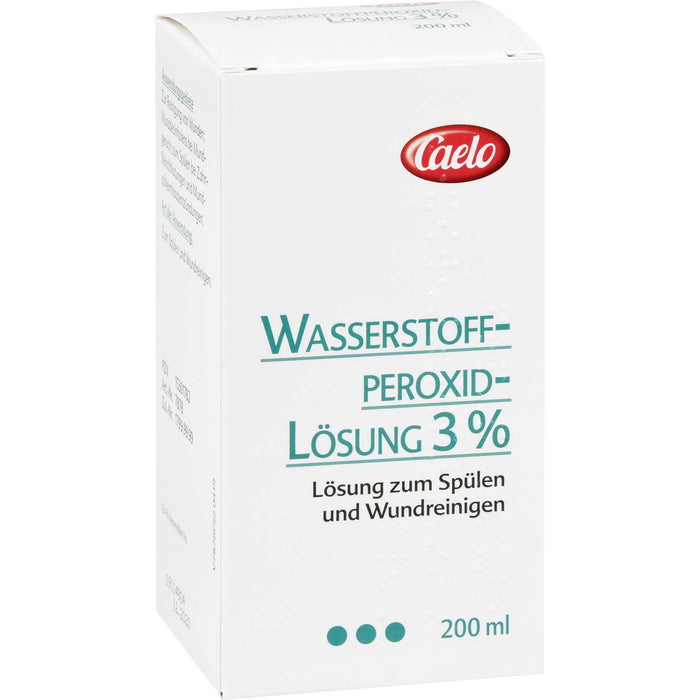 Caelo Wasserstoffperoxid 3 % Lösung Standard Zulassung, 200 ml Solution