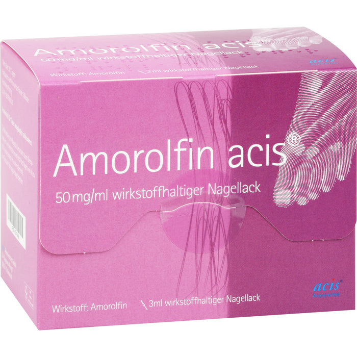 Amorolfin acis 50 mg/ml wirkstoffhaltiger Nagellack bei Nagelpilz, 3 ml Wirkstoffhaltiger Nagellack