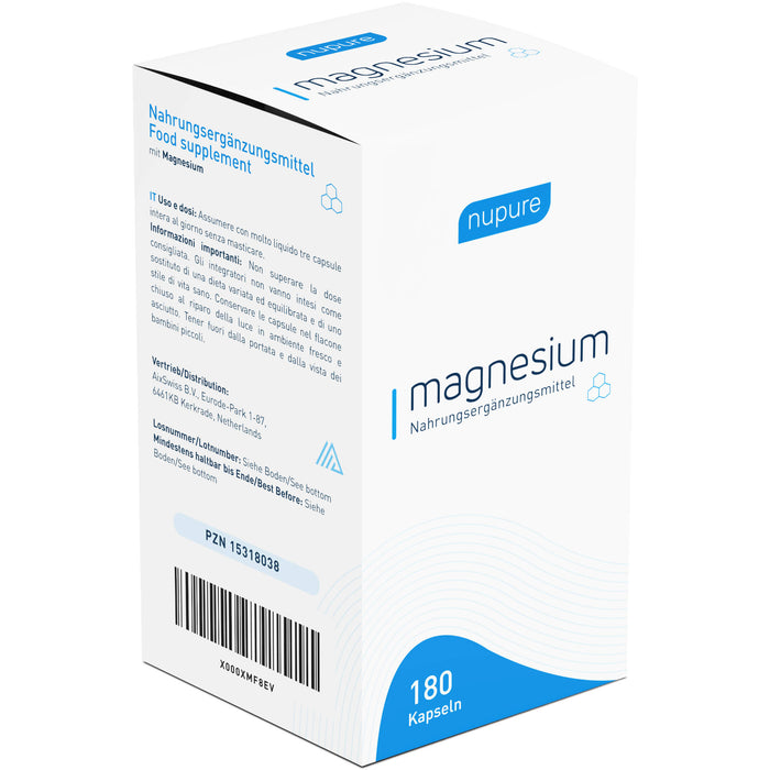 nupure magnesium mit Magnesiumcitrat, 180 St KAP