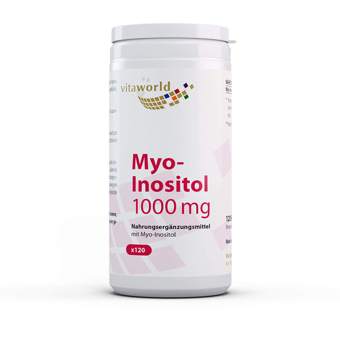 Vitaworld Myo-Inositol 1000 Kapseln zur Unterstützung bei der Übertragung von Nervensignalen, 120 pc Capsules