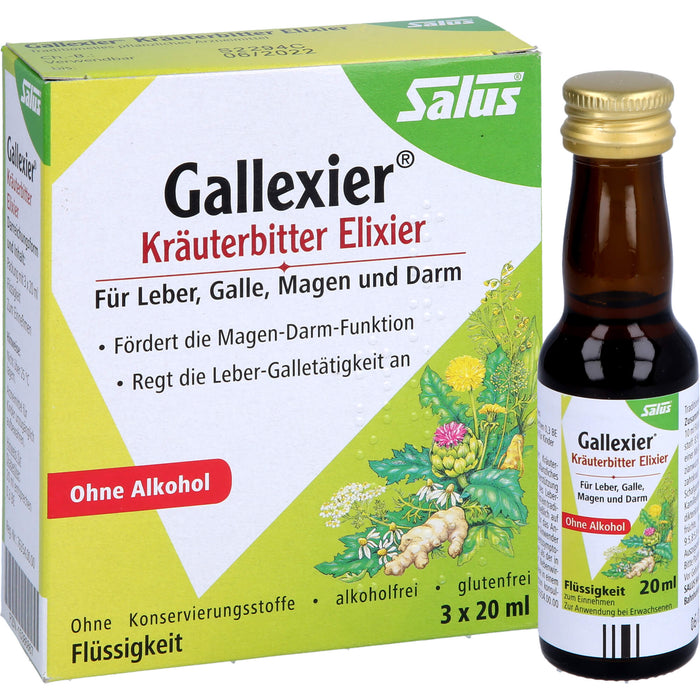 Salus Gallexier Kräuterbitter Elixier, 60 ml Lösung