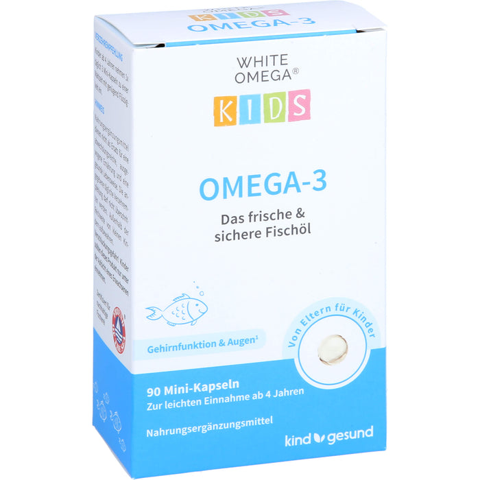 WHITE OMEGA Kids Reine Omega-3-Fischöl-Kapseln, 90 pcs. Capsules