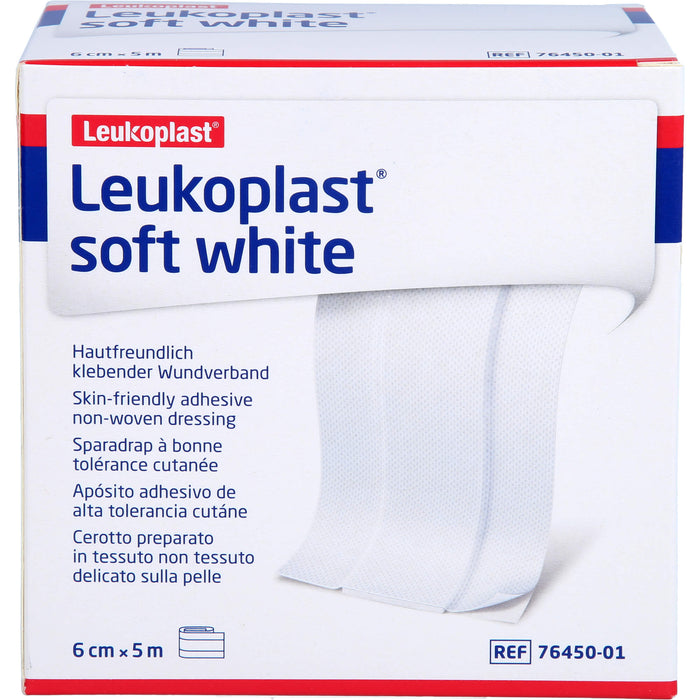 Leukoplast soft white Pflaster 6cm x 5m Rolle, 1 St PFL