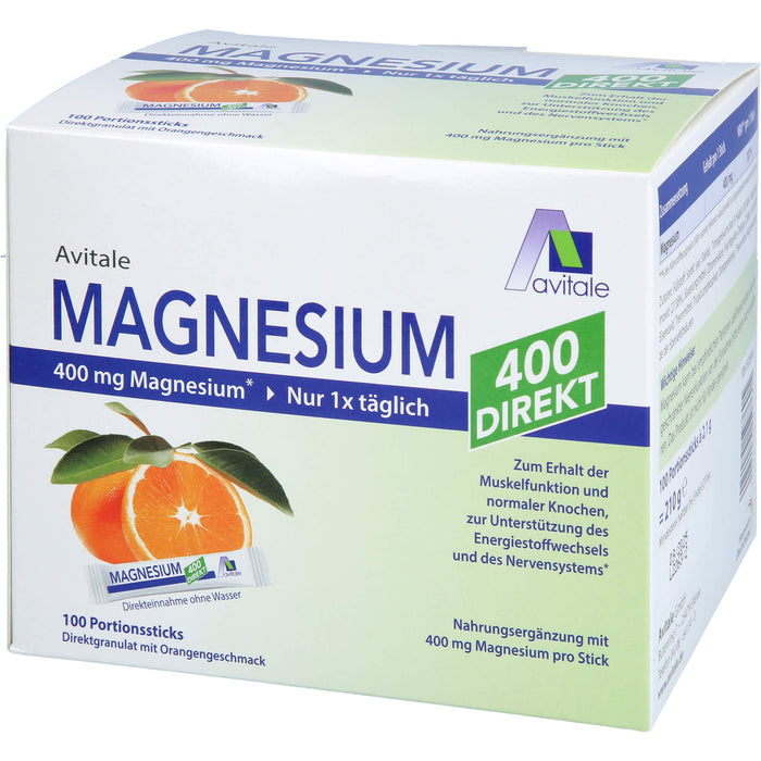 Magnesium 400 direkt Orange, 100 pc Sachets