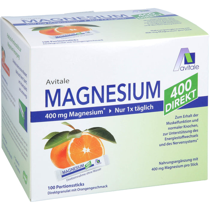 Magnesium 400 direkt Orange, 100 St. Beutel