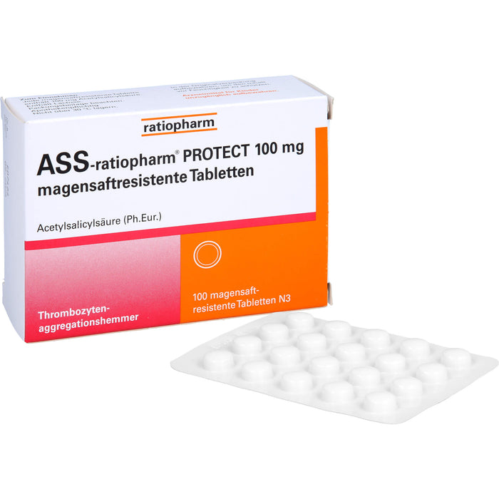 ASS-ratiopharm Protect 100 mg Tabletten, 100 pc Tablettes