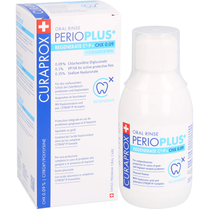 CURAPROX Perio Plus+ Regenerate Mundspülung, 200 ml Lösung