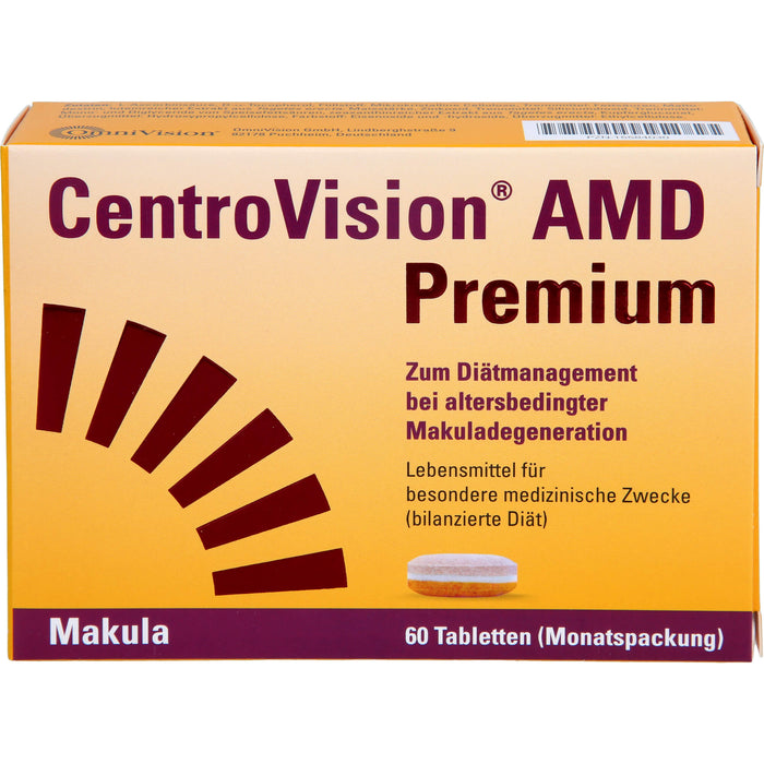 CentroVision AMD Premium Tabletten bei altersbedingter Makuladegeneration, 60 pcs. Tablets