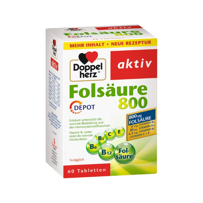 Doppelherz Folsäure 800 Depot Tabletten, 60 pcs. Tablets