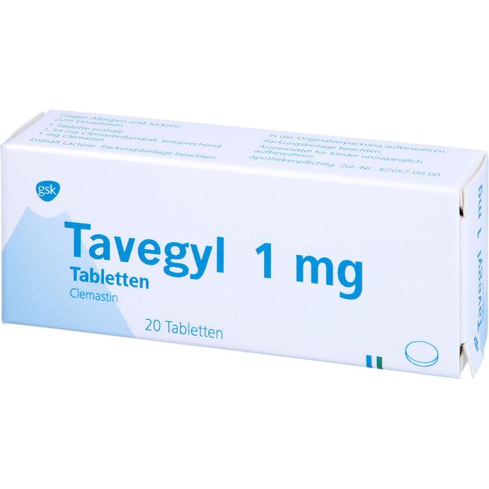 Tavegyl 1 mg Eurim Tabletten bei Allergien, 20 pcs. Tablets