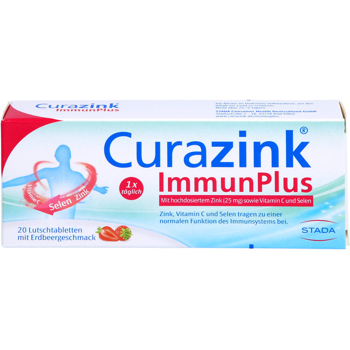 Curazink Immunplus Lutschtabletten Erdbeergeschmack, 20 pcs. Tablets