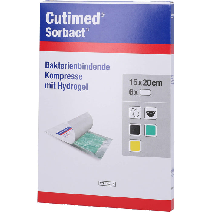 Cutimed Sorbact Gel Kompressen 15x20 cm, 6 St KOM