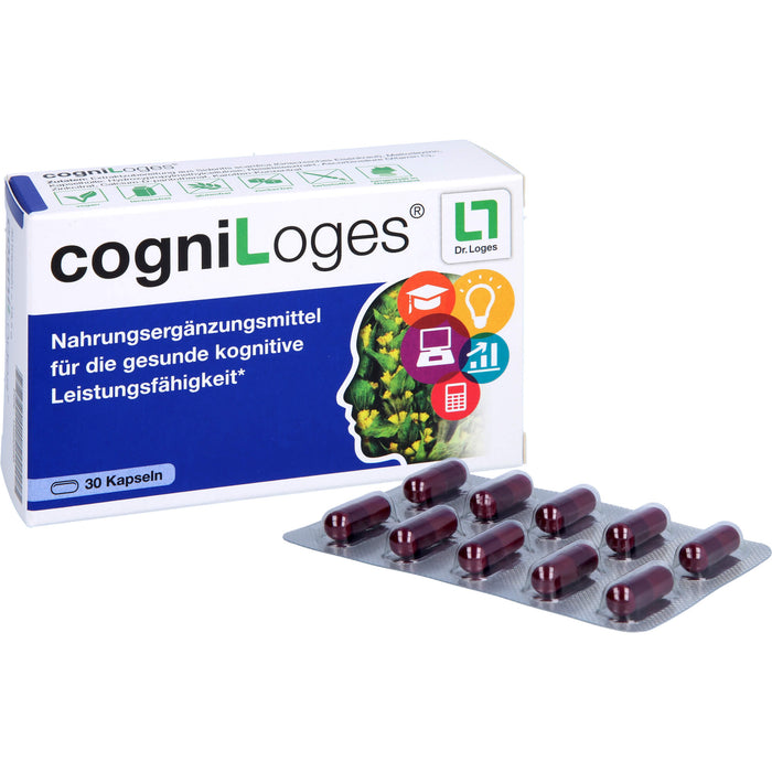 CogniLoges Kapseln zur Unterstützung der kognitiven Leistungsfähigkeit, 30 pcs. Capsules